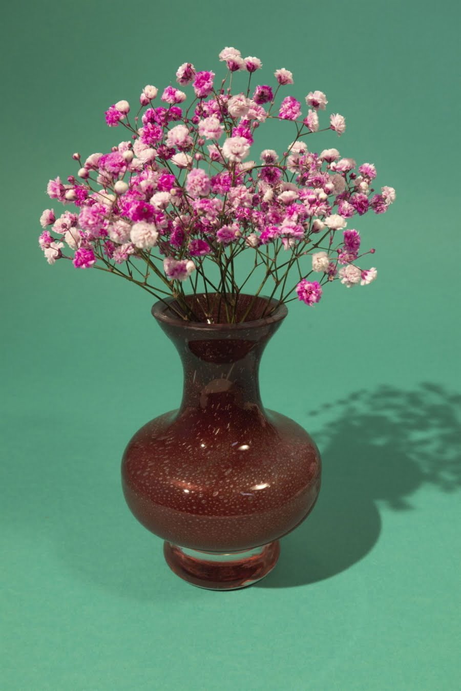 Vintage burgundy vase 80s by Kaspar Single Art - Image 4