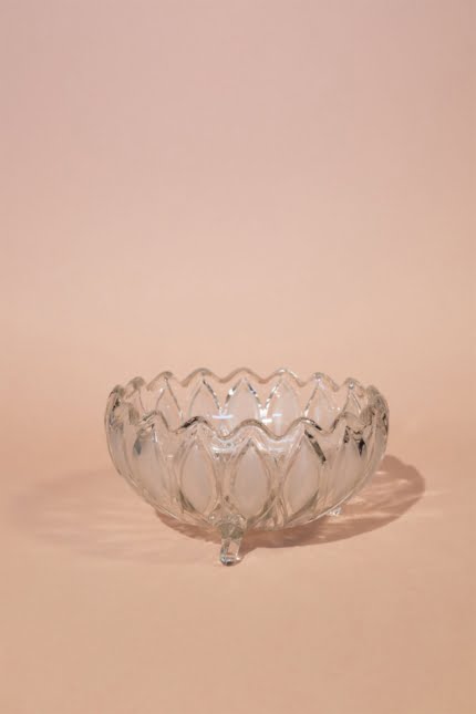 Vintage glass fruit bowl