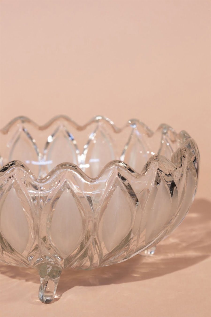 Vintage glass fruit bowl