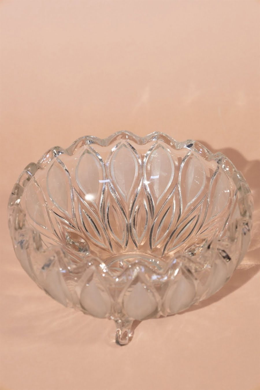 Vintage glass fruit bowl