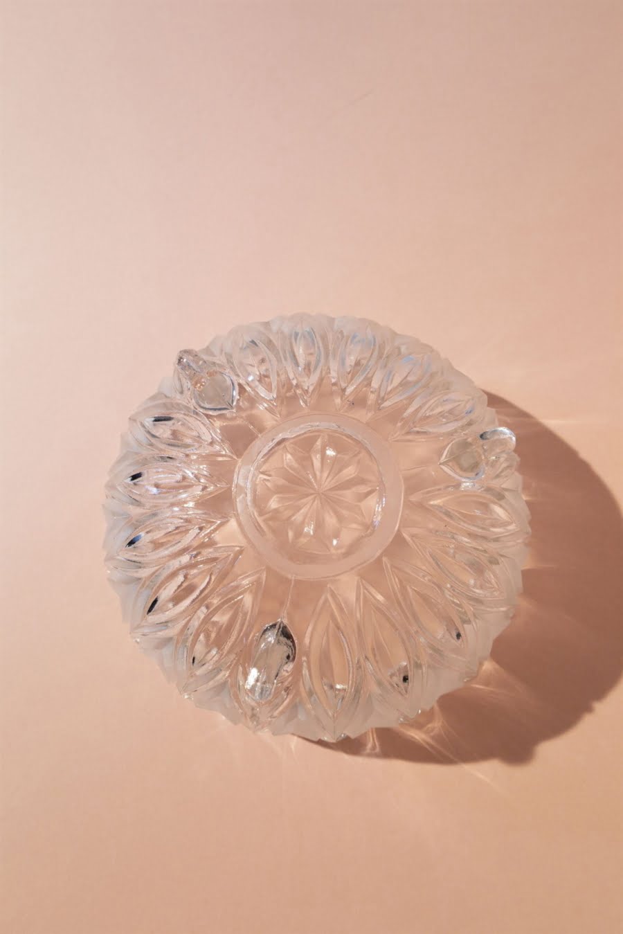 Vintage glass fruit bowl