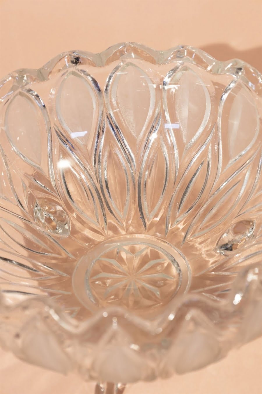 Vintage glass fruit bowl