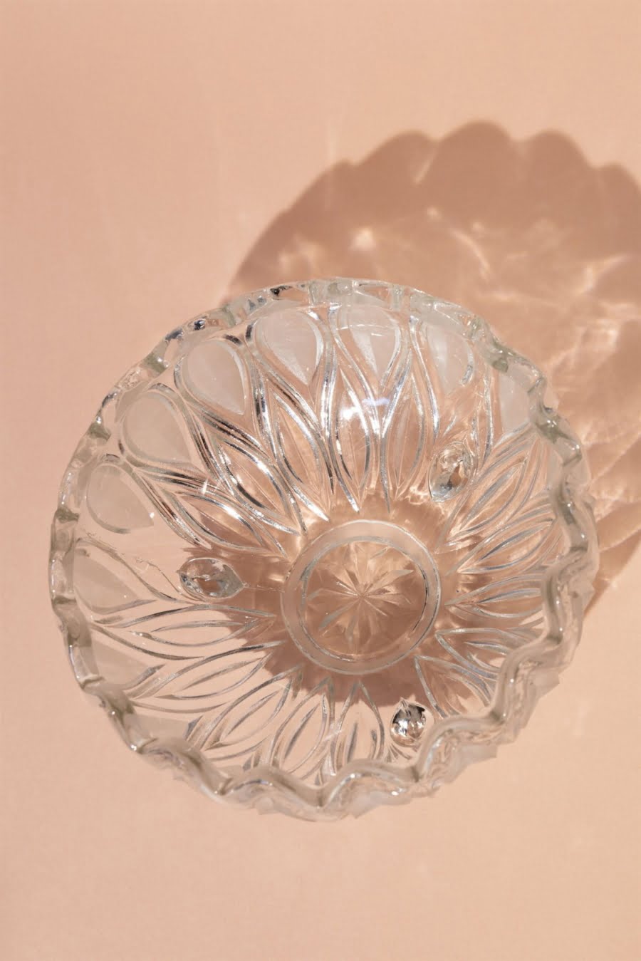 Vintage glass fruit bowl