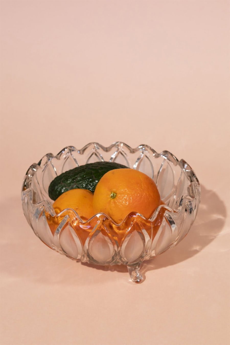 Vintage glass fruit bowl