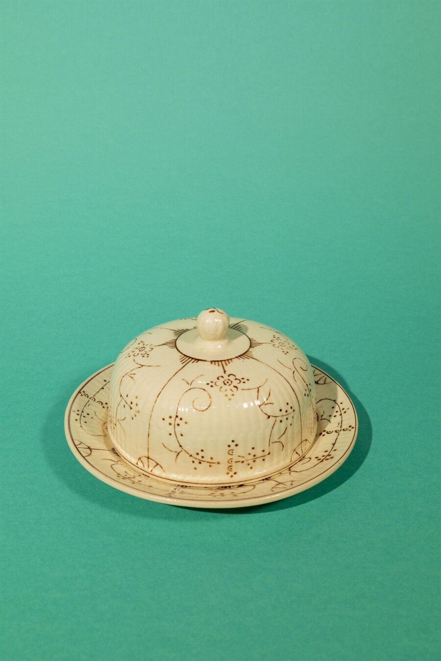 vintage french butter dish