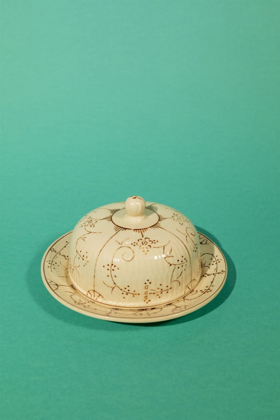 vintage french butter dish