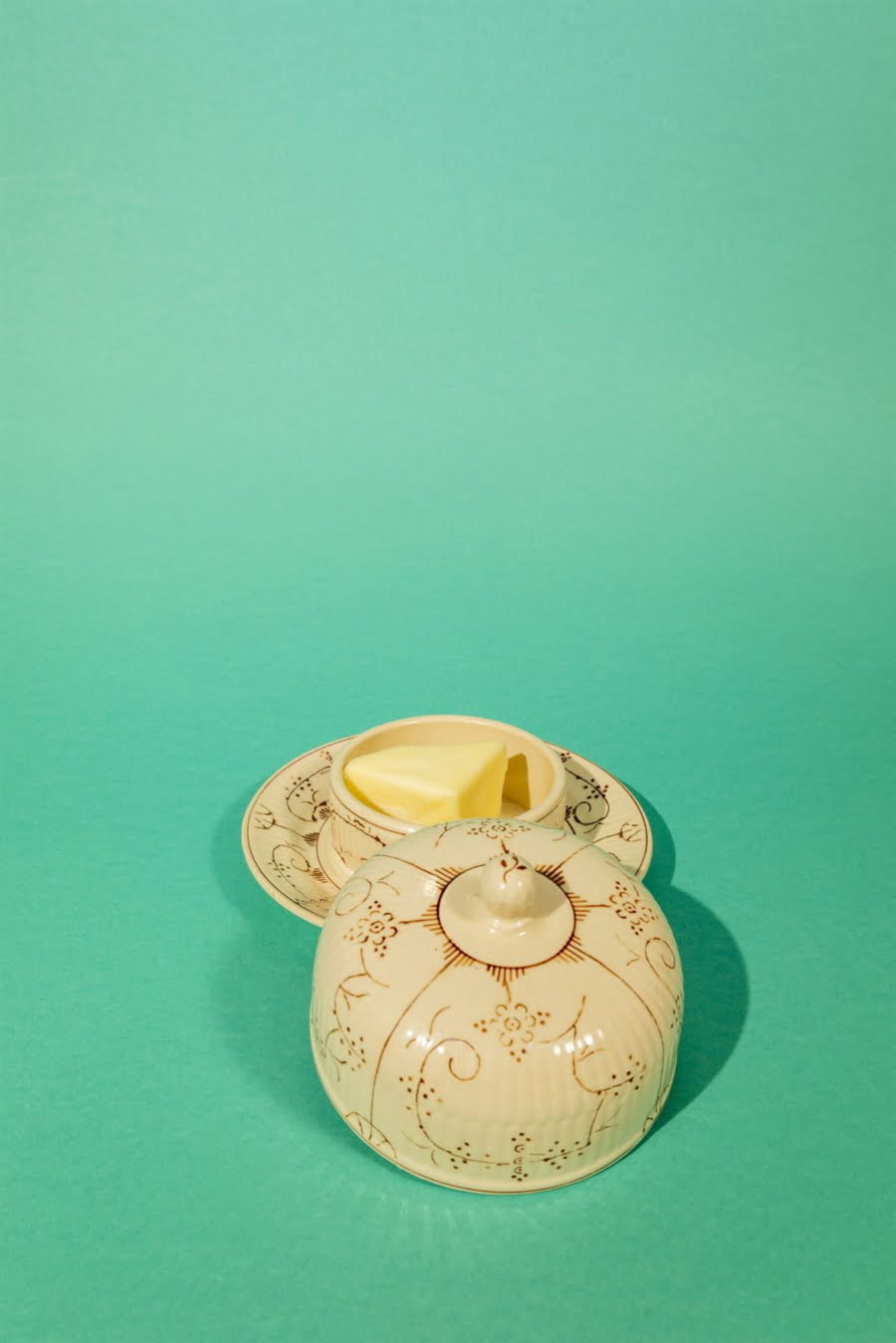 vintage french butter dish