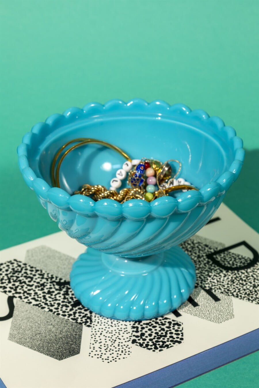 blue opaline bowl
