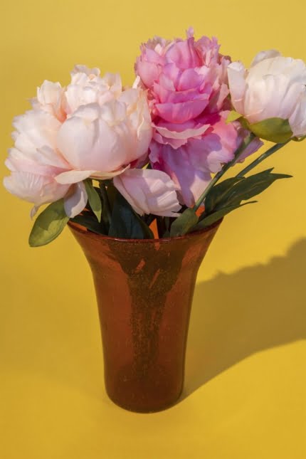 Rare mid-century modern blown glass vase 70s
