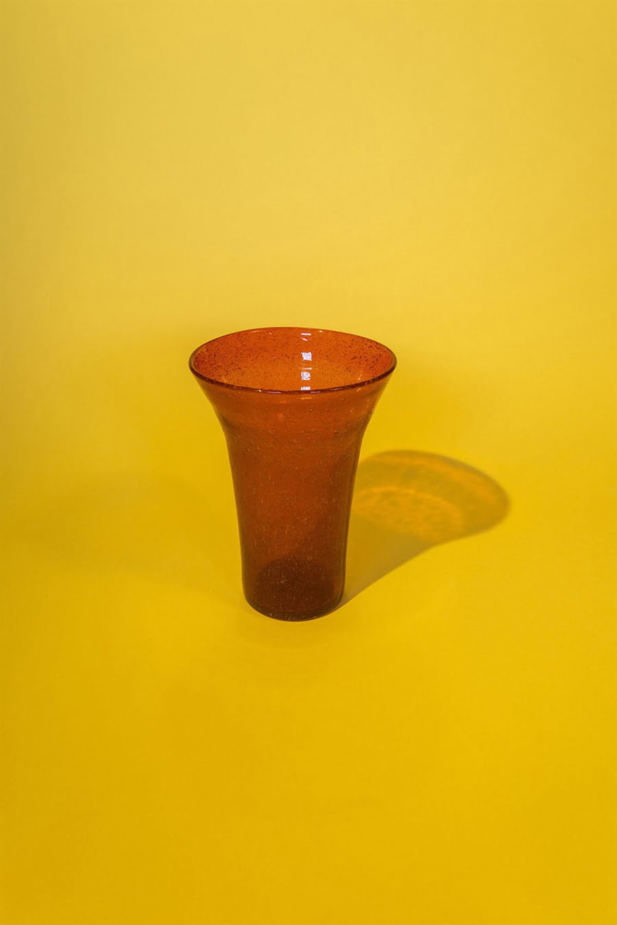 Rare mid-century modern blown glass vase 70s