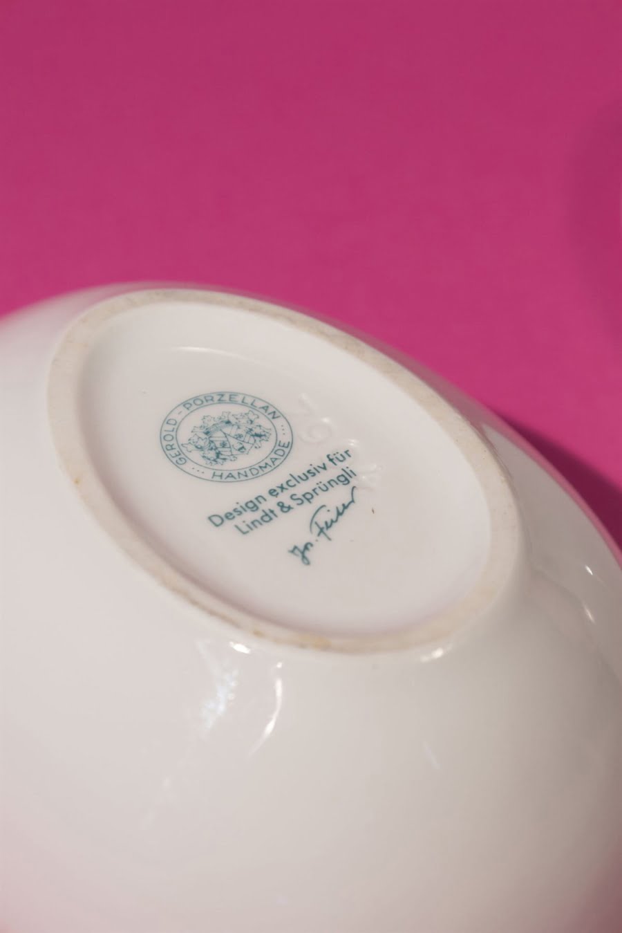 Vintage porcelain egg shaped box