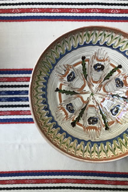 Horezu handmade ceramic plate