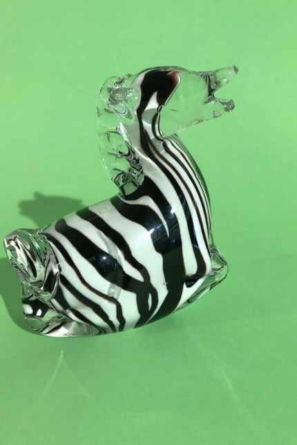 Murano zebra figurine