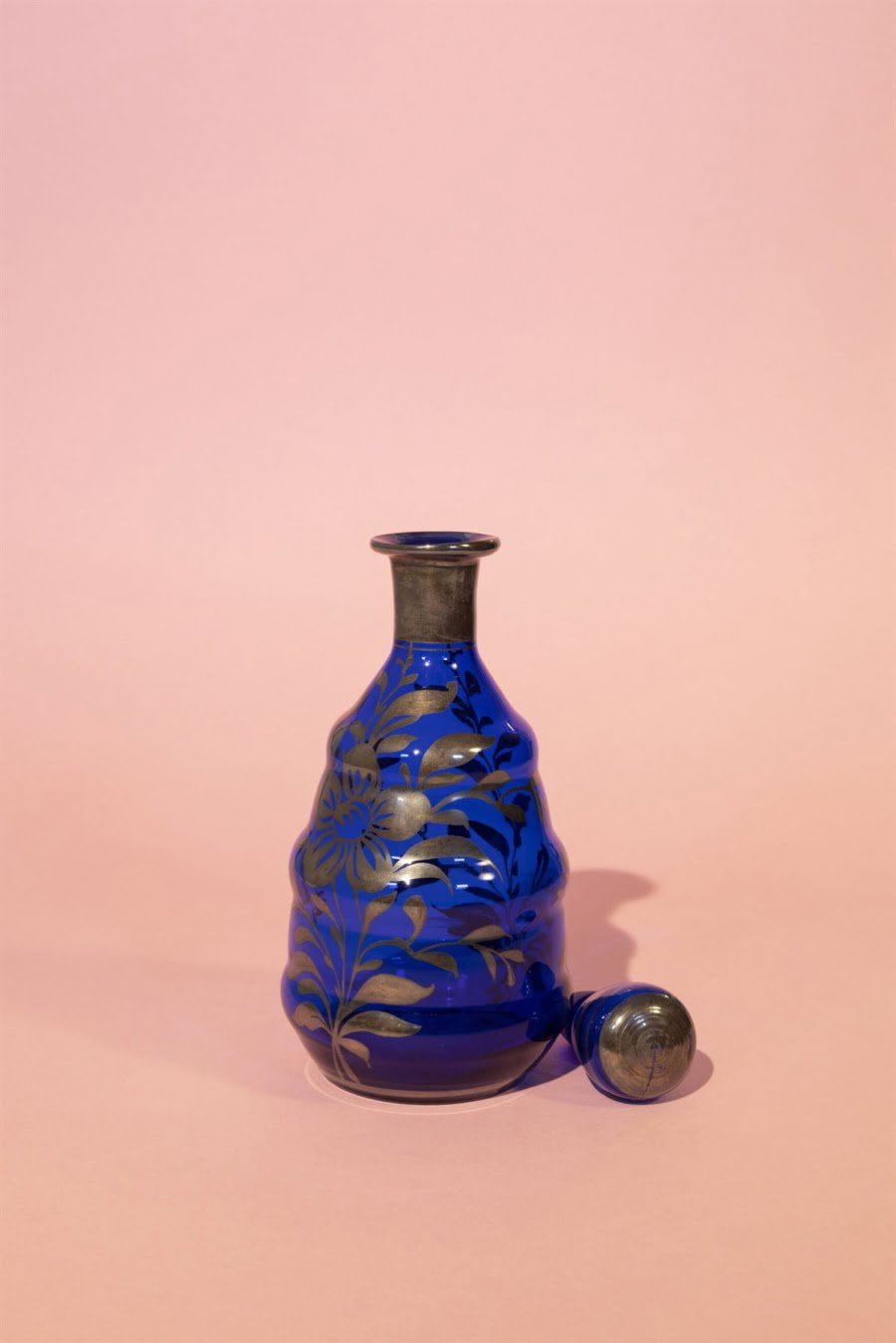 Bohemian glass decanter set with glasses