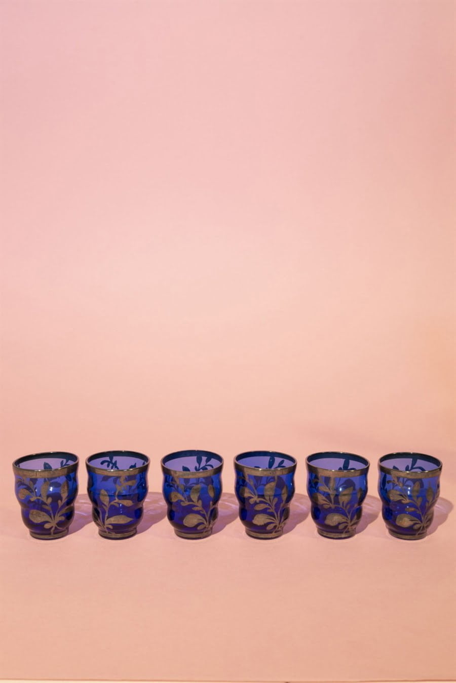 Bohemian glass decanter set with glasses