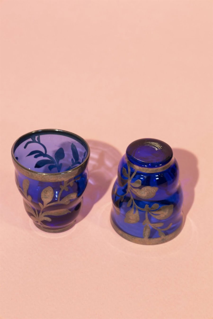 Bohemian glass decanter set with glasses