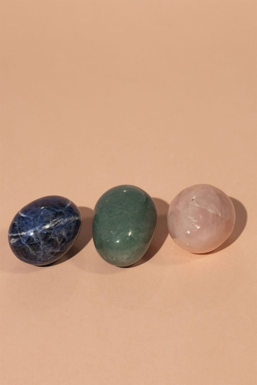 Mid-century alabaster eggs set of three