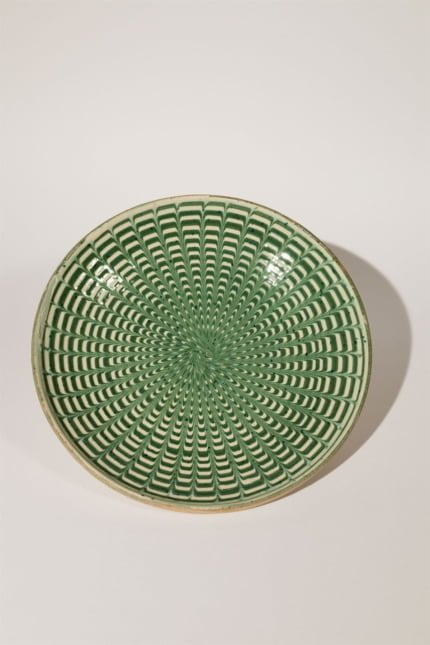 geometrica green I artisanal plate