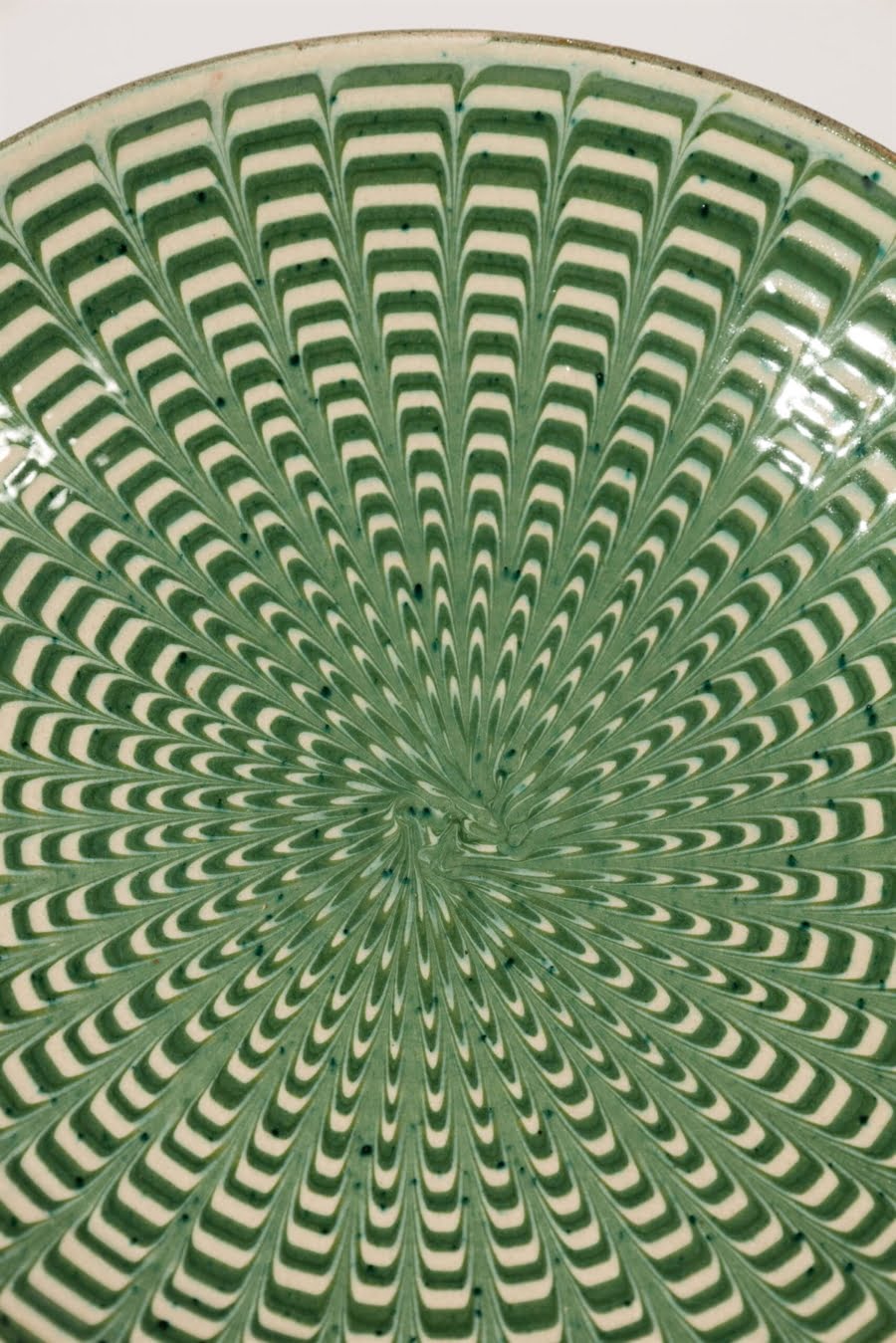geometrica green I artisanal plate