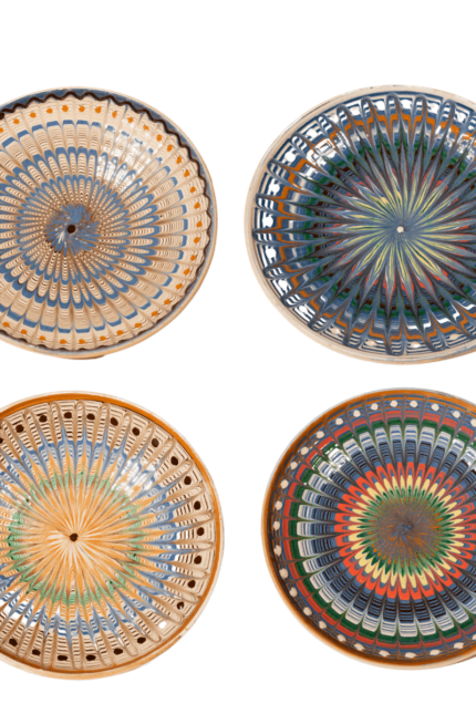 set of four artisanal plates