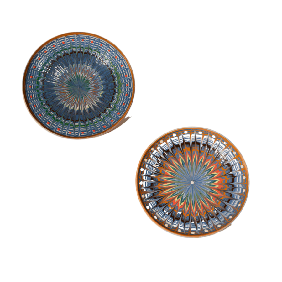 set of two artisanal plates set of two artisanal plates