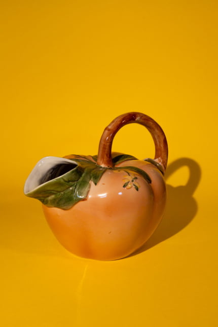 Vintage French tomato water pitcher, attributed to Gerber Prestige Paris