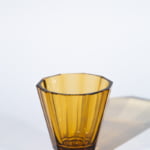 Art deco amber faceted vase, attributed to Josef Hoffman for Moser