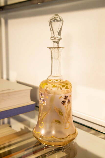 Vintage handpainted bell bottle