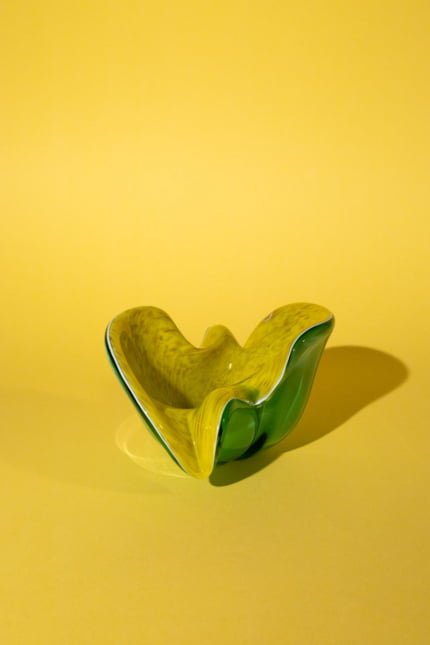 Vintage sculptural Murano bowl, attributed to Alfredo Barbini for Archimede Seguso