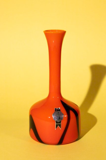 Vintage Italian red opaline soliflore vase