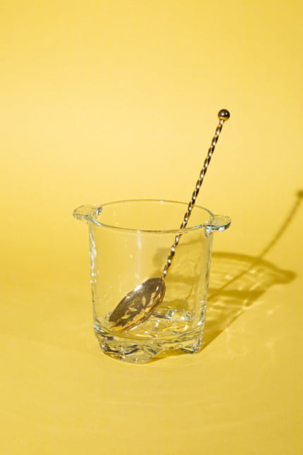 Vintage ice bucket with stirrer