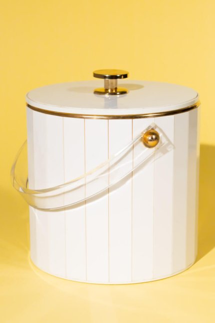 Vintage art nouveau ice bucket with lid