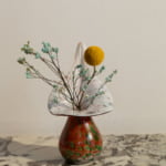 Vintage ‘Jack-in-the-pulpit’ speckled vase, by MTARFA Glassworks