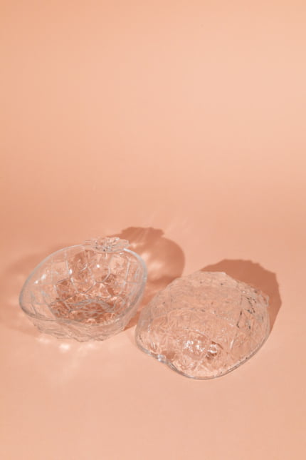 Vintage Italian pineapple glass bowls set of six