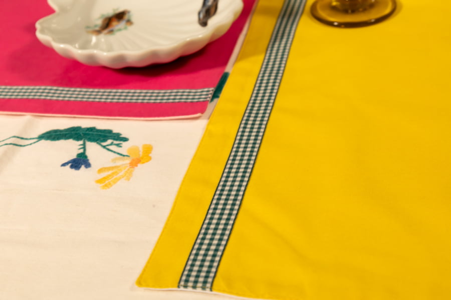 yellow colour block placemat