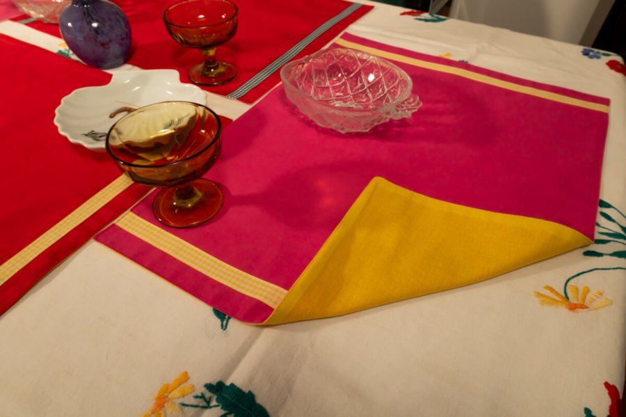 pink colour block placemat pink colour block placemat