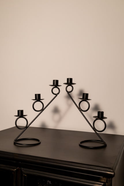 vintage metal candle holders
