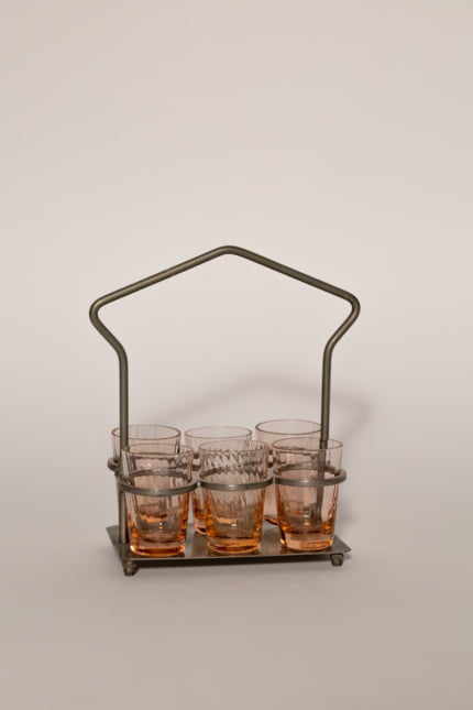 art deco rosaline shot glasses