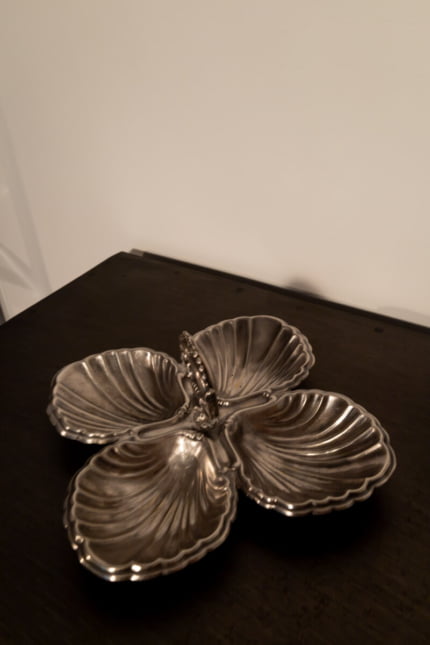 silver shell dish