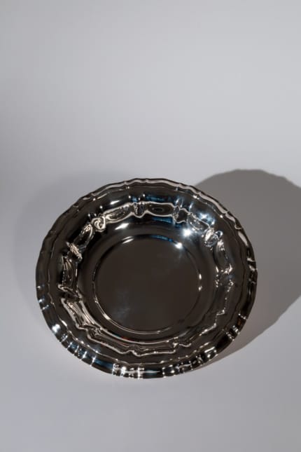 vintage adorned silver tray