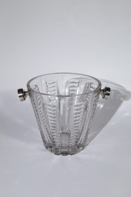 vintage cut glass ice bucket