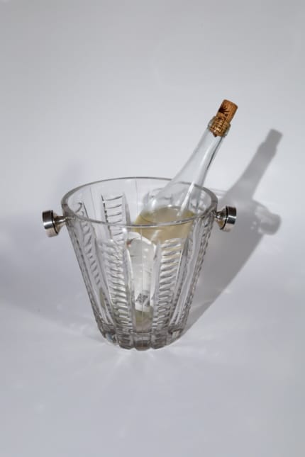 vintage cut glass ice bucket