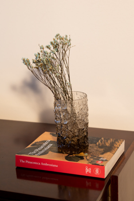 Textured bark vase by Geoffrey Baxter