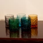 Textured bark tumblers by Geoffrey Baxter