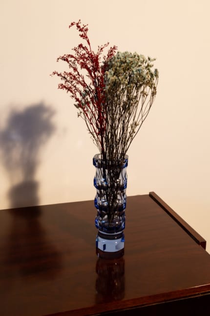 faceted crystal vase