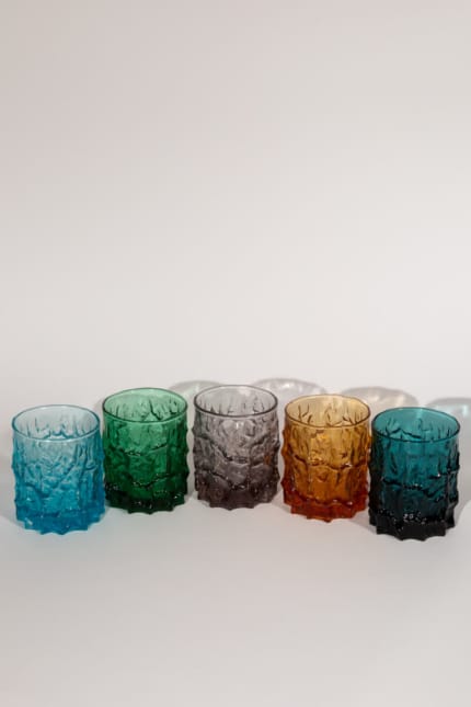 Textured bark tumblers by Geoffrey Baxter