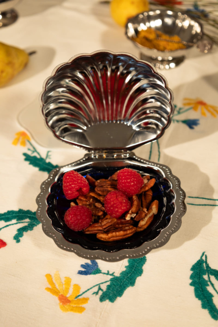 silver shell dish