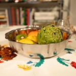 vintage round silver dish