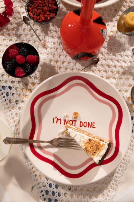 i'm not done dinner plate