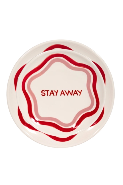Set 1 Stay away x Im not done dinner plate